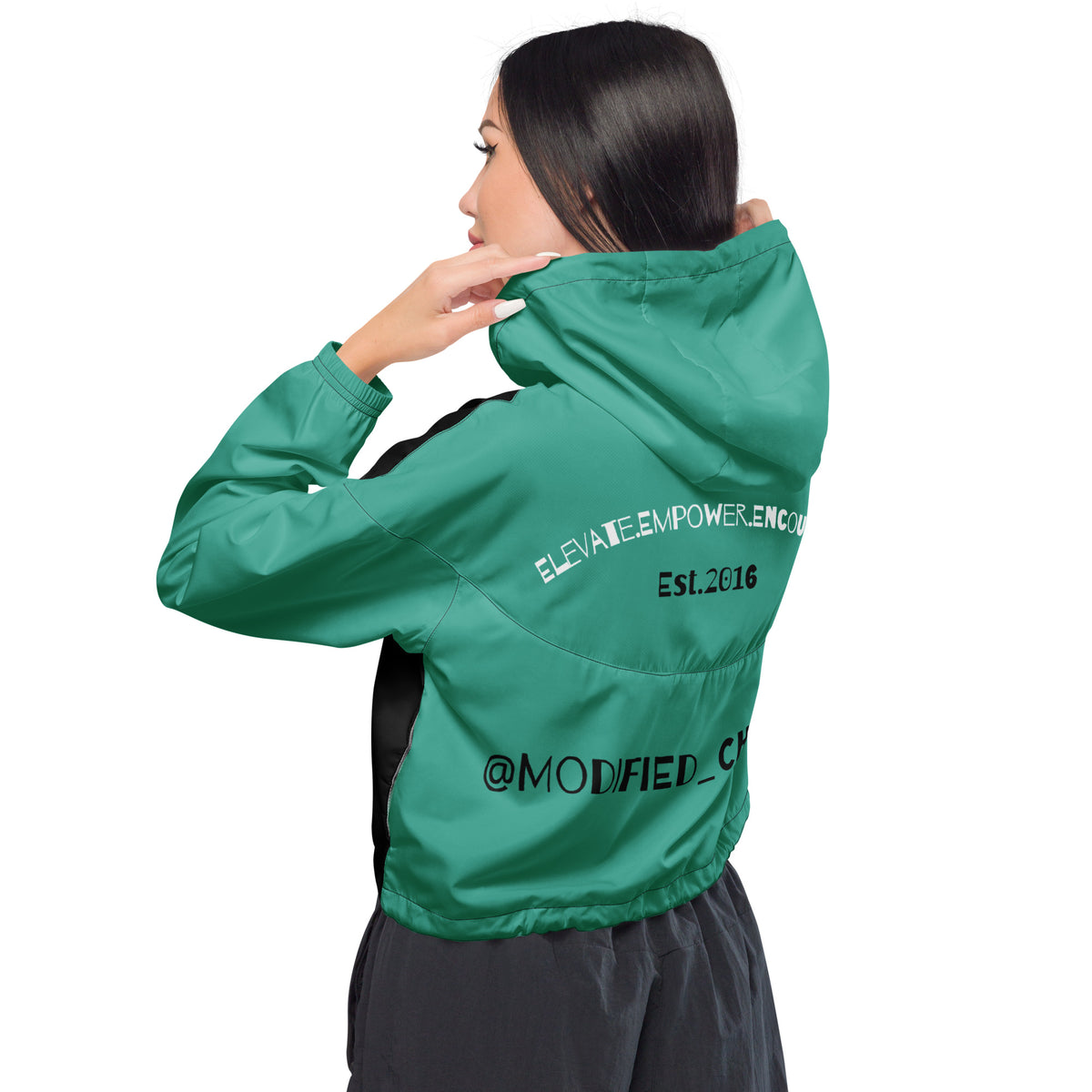 Cropped windbreaker (Green)