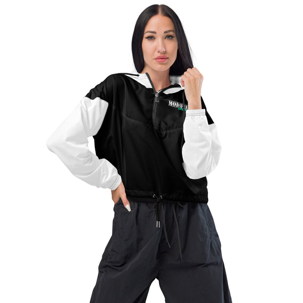 Cropped windbreaker (White)