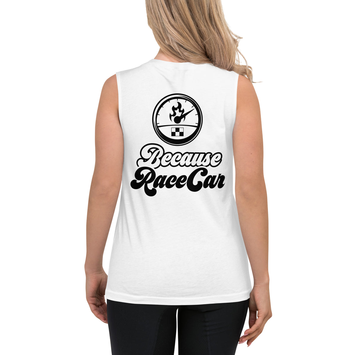 Because Race Car Tank (White)